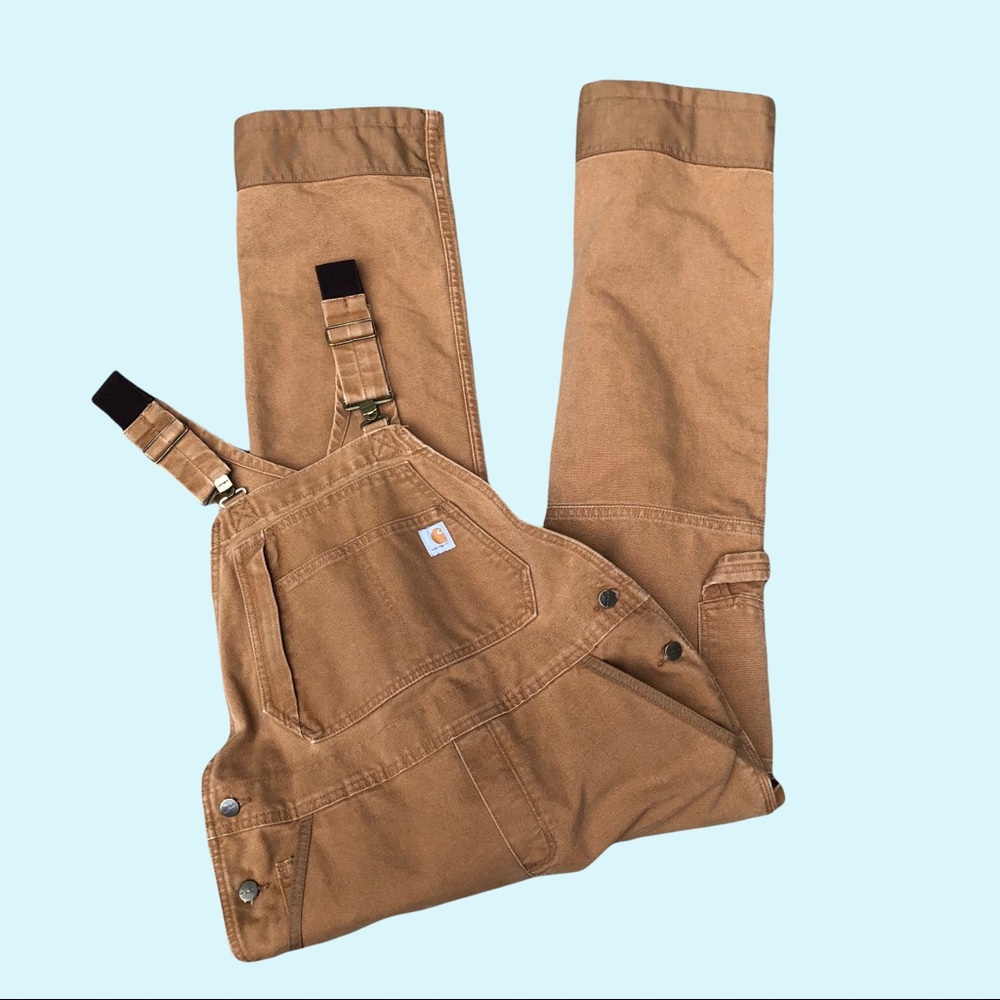 RARE Carhartt Women's Weathered Duck Wildwood Bib Overalls (SM 4-6)